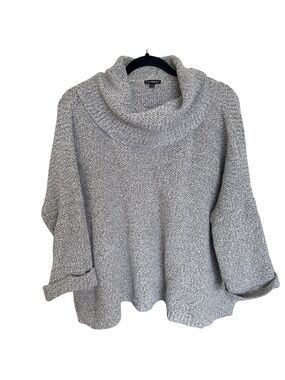 Express Gray Marled Cowl Neck Sweater